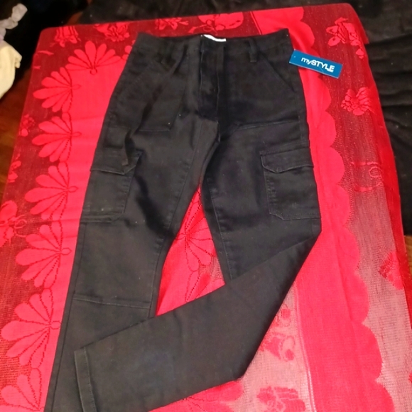 Bnwt dark navy Blue cargo skinny pants size 4 - Picture 6 of 17